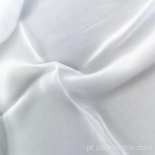 Tecidos para vestidos de chiffon branco 100% poliéster